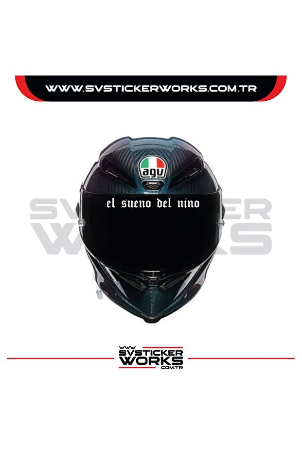 El Sueno Del Nino Sticker Visor Sticker Helmets Compatible One Way 1 Piece