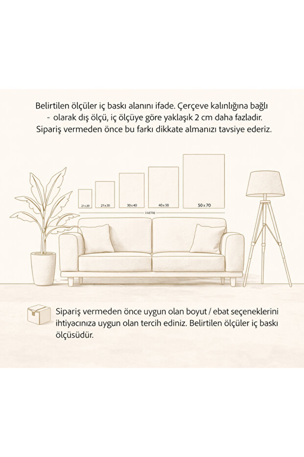 Eskitme Çerçeveli Tablo - 4