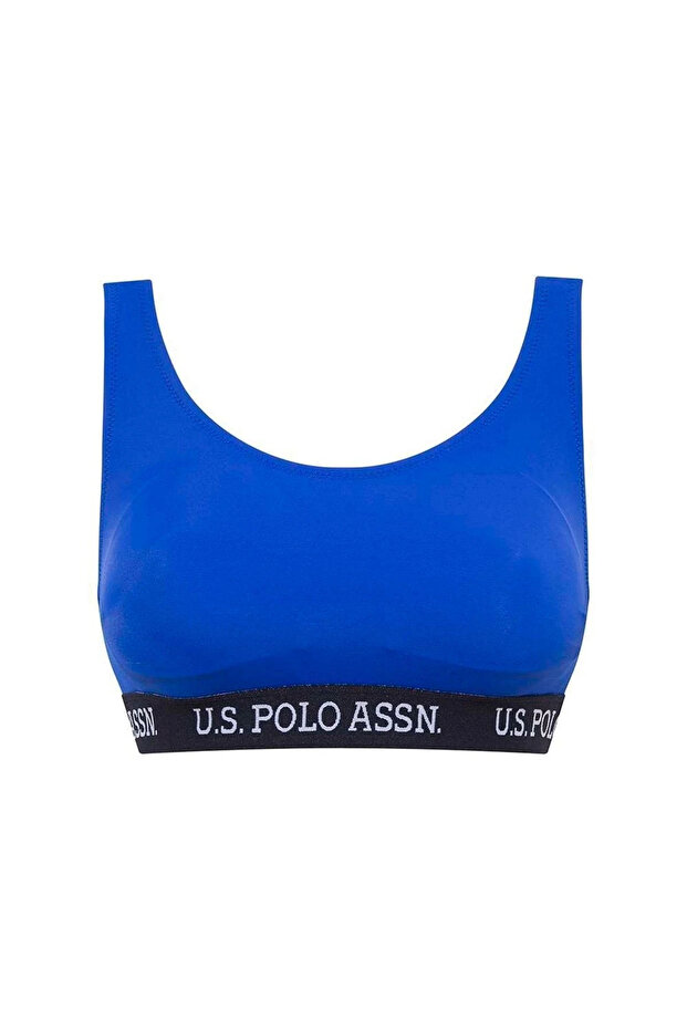 Women's Cobalt Blue U-Neck Bralette Bikini Top