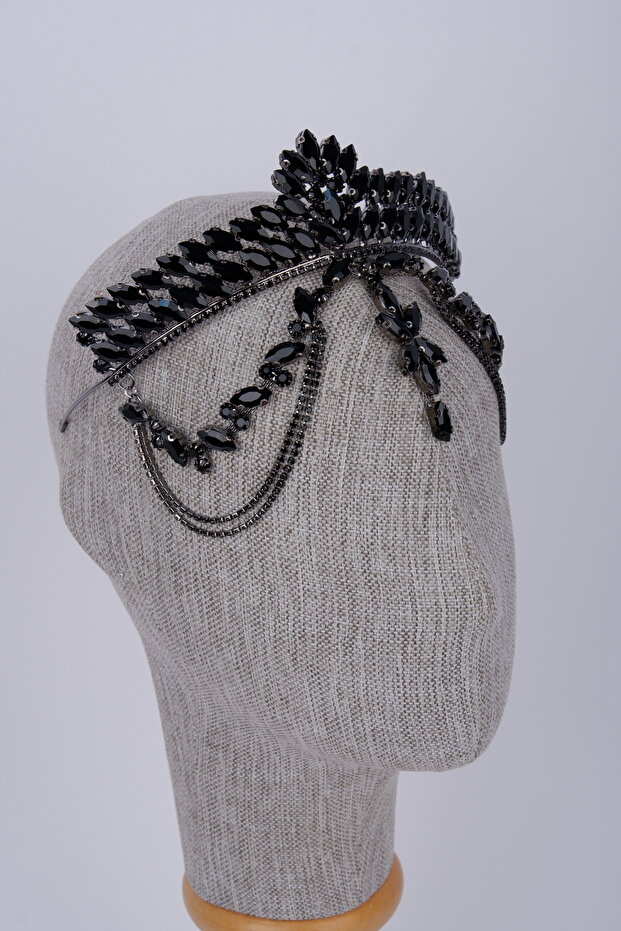 Crystal Bridal Headpiece with Frontlet Detail Wedding Crown Bridal Henna Accessory