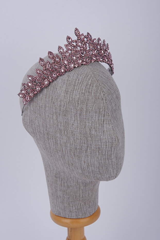 Crystal Stone Handcrafted Bridal Crown and Engagement Headpiece Special Design Princess Model