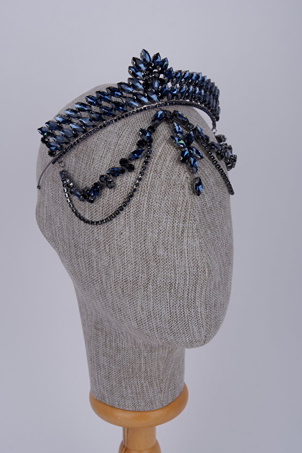 Crystal Bridal Headpiece with Frontlet Detail Wedding Crown Bridal Henna Accessory
