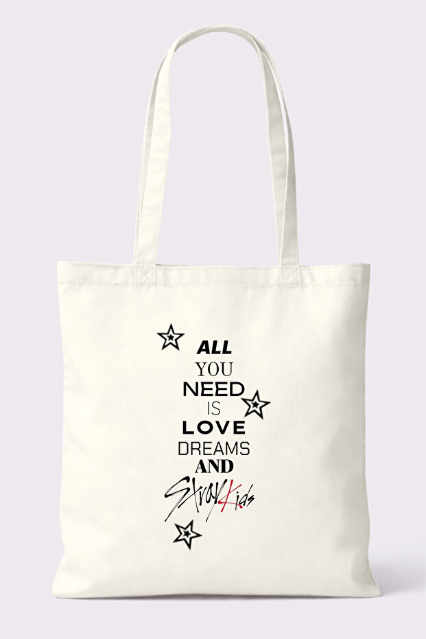 Dreams and Stray Kids Printed Cloth Bag