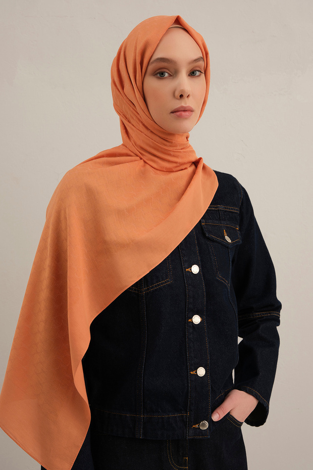 Link Pattern Bamboo Cotton Shawl - 3