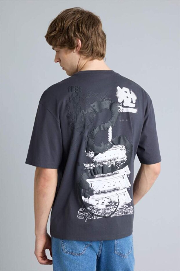 100% Cotton Boxy Fit Printed T-Shirt