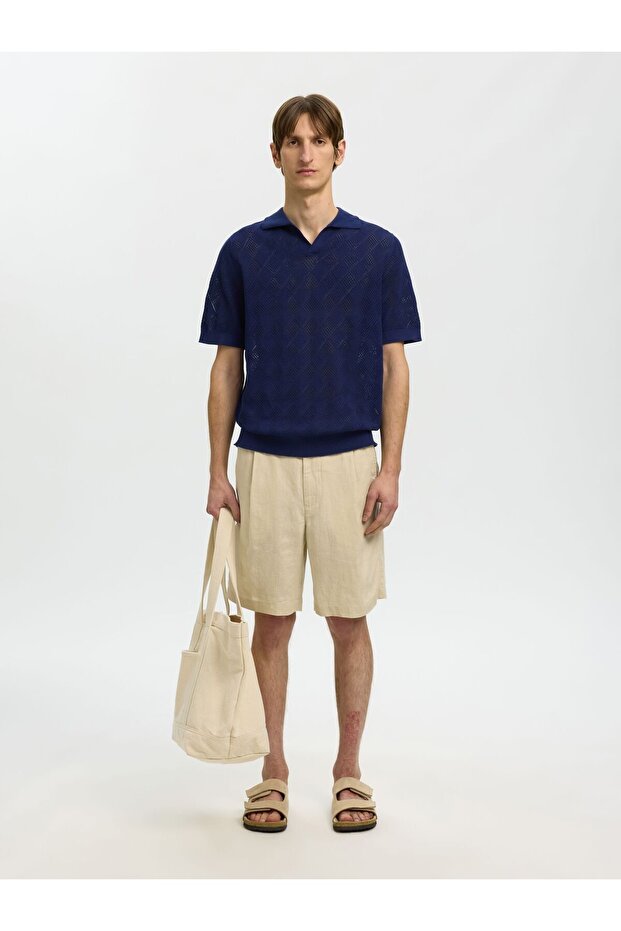 Polohemd aus Strick Kurzarm - 4