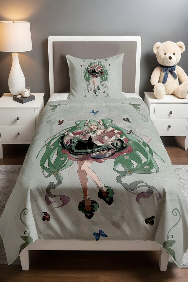 Miku Minimal Girl Patterned Children's Room Lampshade