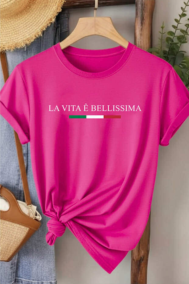 La Vita Bellissima Printed Women's T-Shirt