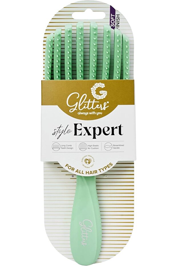 AuraFlow Detangling Hairbrush | Vent Brush for Fast Drying & Easy Styling | Reduces Tugging