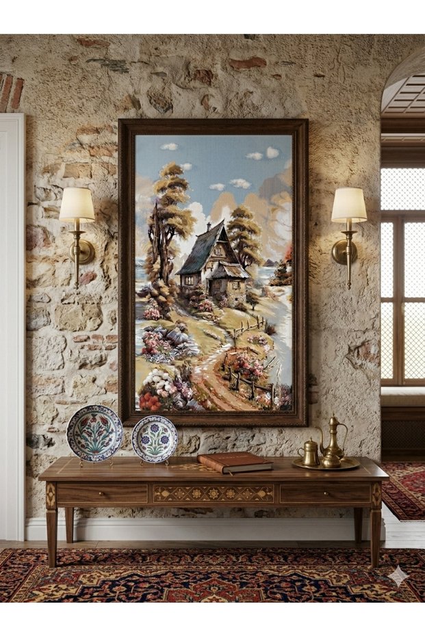M38K Long-Lasting Tapestry Fabric - Vertical Landscape - Conceptual Decors, Creative Applications - 50X110 cm