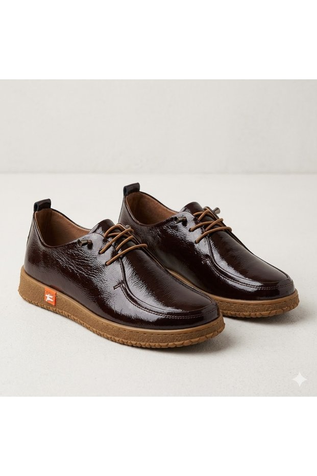 (Clavi) Inside and Outside Genuine Leather Thermo Non-Slip Sole Comfortable Daily Women's Shoes Brown