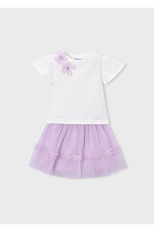 Tulle Skirt Set for Ages 4-10 - Purple