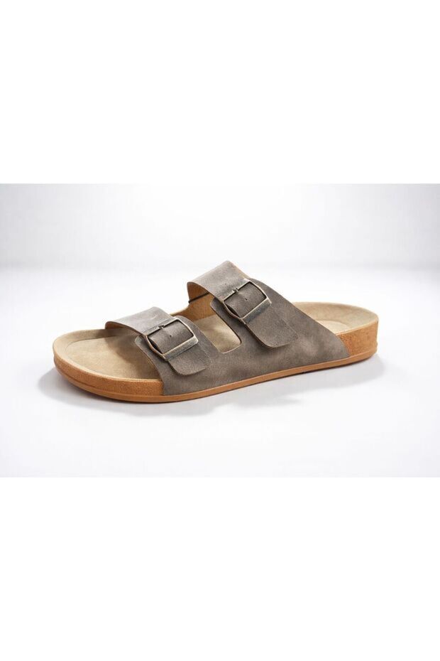 S963.001 Men's Big Toe Double Buckle Comfort Slippers