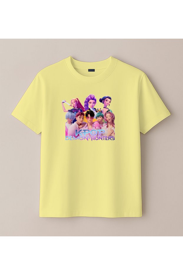 Kpop Demon Hunters Demon Hunters Printed T-Shirt for Girls 4-13 Years - Huntr/X