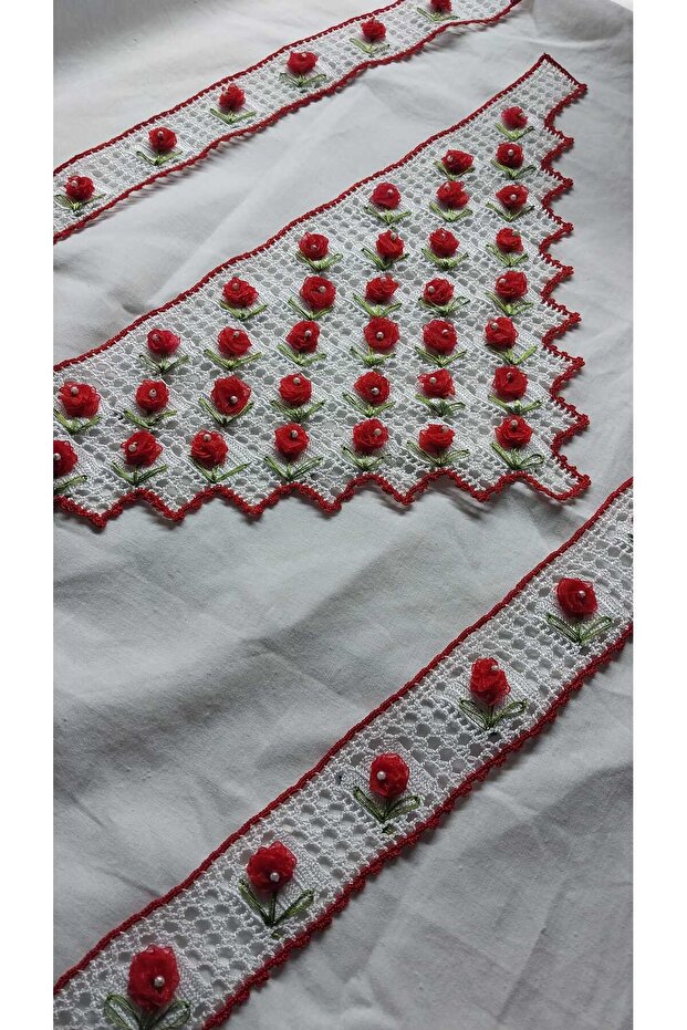 Towel Edge /50 Centimeters Wide/ Handcrafted /Ribbon Work/ Towel Edge//