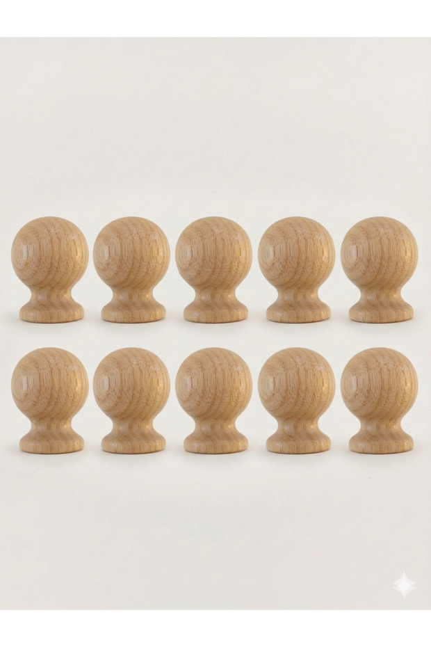 Wooden Globe Knob Luxury Country Kitchen Furniture Cabinet Drawer Knob (Display Stand Leg) (10 Pcs)