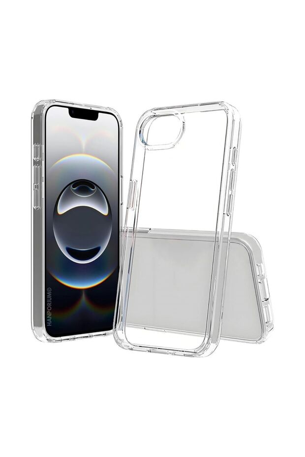 iPhone 17E Compatible Silicone Case - Pastel Color Tone Flexible Cover with Camera Protection - Transparent