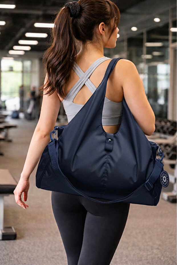 Water Resistant Ultra Lightweight Shoulder Strap Sports and Travel Bag with Shoe Compartment