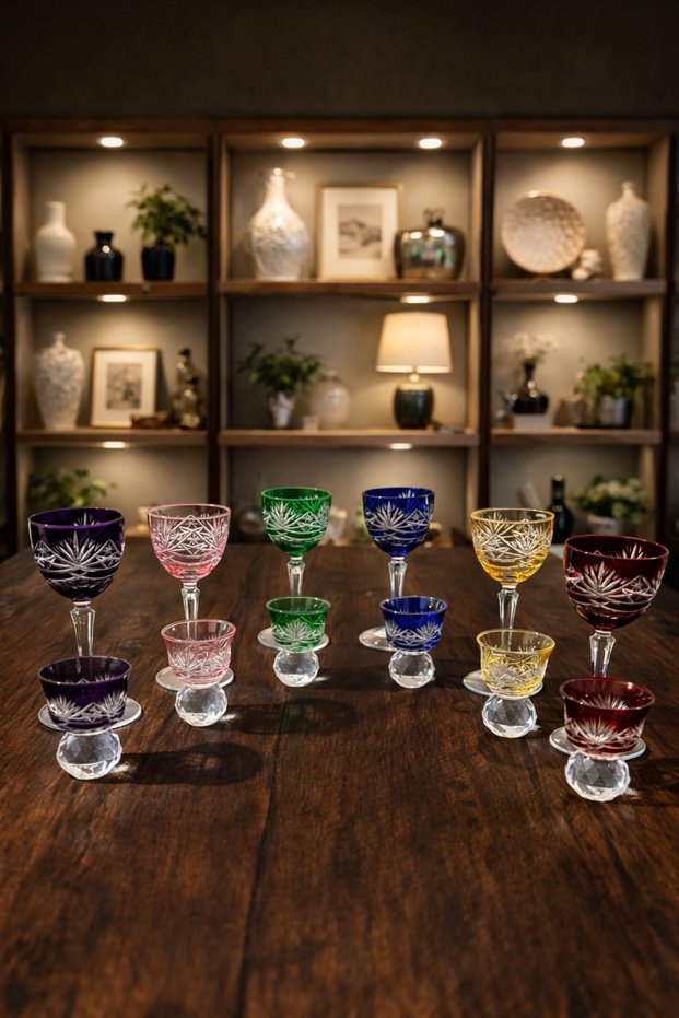 Esterhomedecor Set of 6 Coffee Cups with Saucers and a Turkish Delight Cup