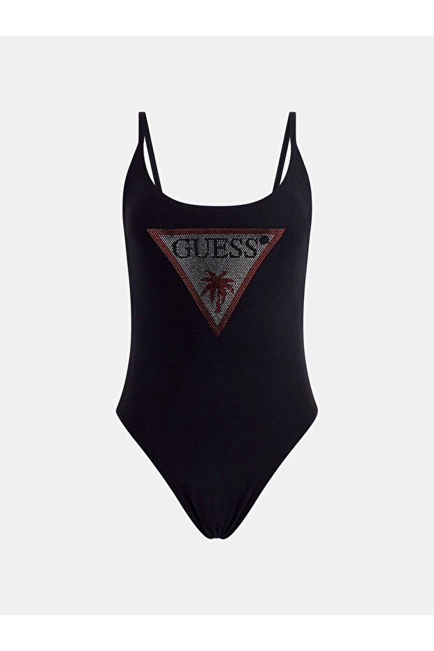 Rhinestones triangle logo one piece
