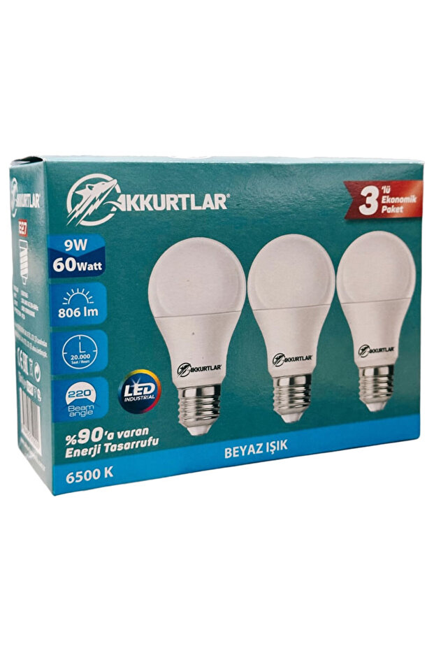 3’lü Ekonomik Ampul Seti – Uzun Ömürlü & Enerji Tasarruflu Aydınlatma - 1