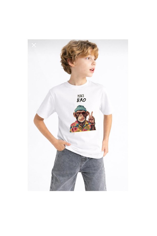 Peace Bro New Season 2026 Printed 100% Cotton Kids Unisex T-Shirt 5 6 -7 8-9 10 -11 12 Years Old