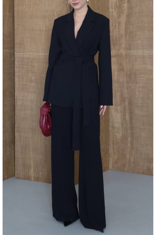 Belted Blazer Jacket Trousers Custom Design Double Suit