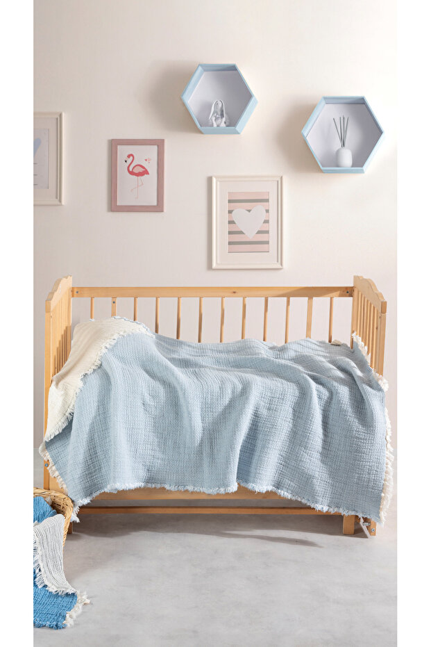 Lulla Breathable Muslin Baby Quilt - Soft Organic Cotton Baby Blanket