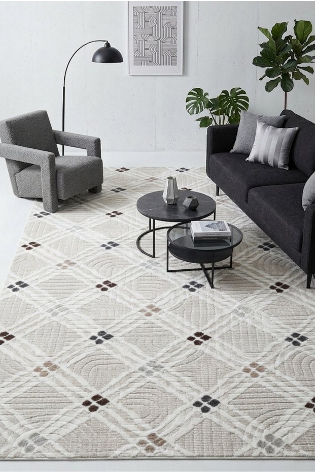 Non-Slip Based Carpet Runner Living Room Hallway Kitchen Bedroom Carpet 3010 Beige