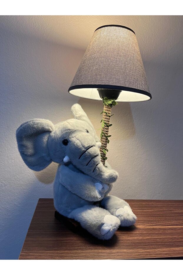 Cute Elephant Figured Rope Lampshade | Baby & Kids Room Decorative Night Light