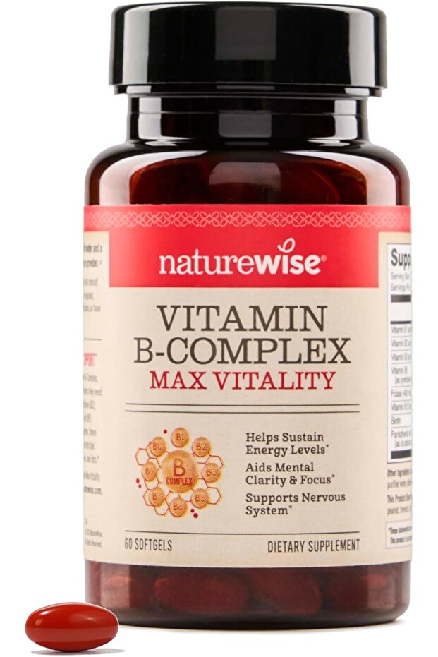 Vitamin B Complex for Women and Men - with Folic Acid Biotin B1 B2 B3 B6 B12 - Support Ce