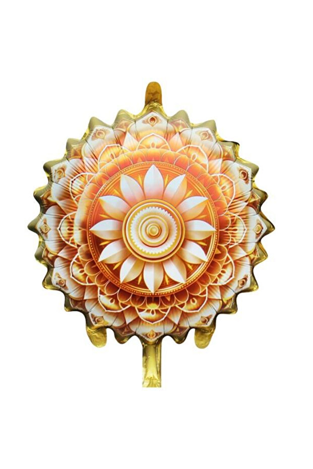 18 Inch Round Ramadan Motif Yellow Foil Balloon