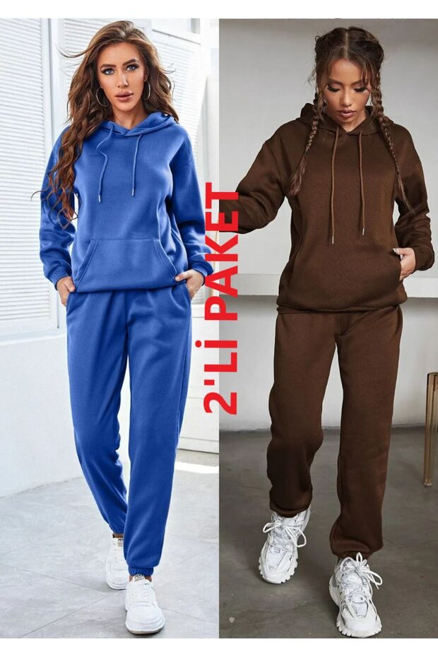 2-Pack Unisex Hooded Sweatshirt Sweatpants Eyaxx Sportwear Company