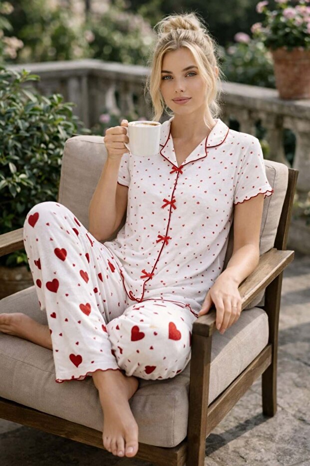 Women's 01644 Short-Sleeved Camisole Pajama Set