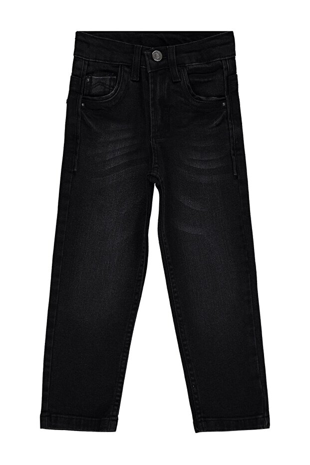 Basic Striped 6-9 Years Old Pants Jeans - Gray
