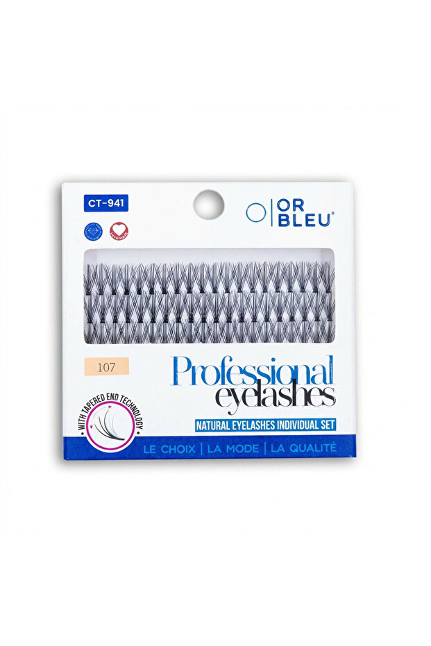 CT941-107 Natural Eyelashes Extensions, Individual Set (12 MM)