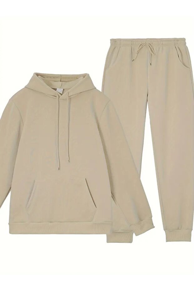Hooded Unisex Tracksuit Set MOON MONTANA UNISEX LARGE SIZE Tracksuit Set