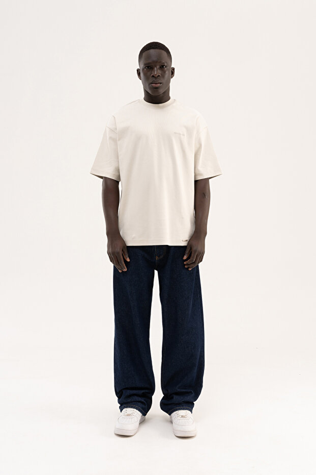Ανδρικό μπλουζάκι Basic Interlock Oversize Space Grey - 7