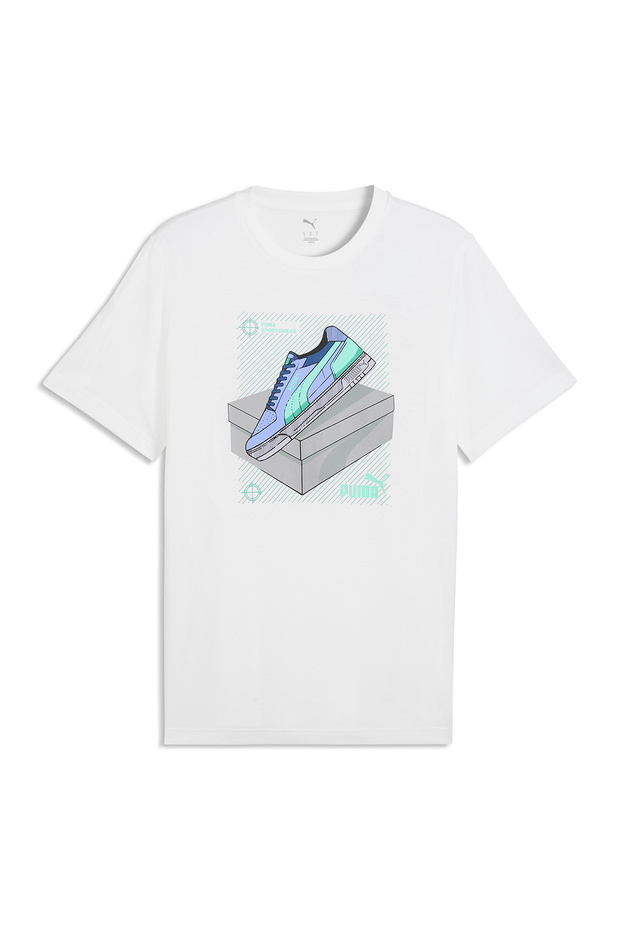 Graphic Erkek Beyaz Günlük Stil T-Shirt 69177702 - 1