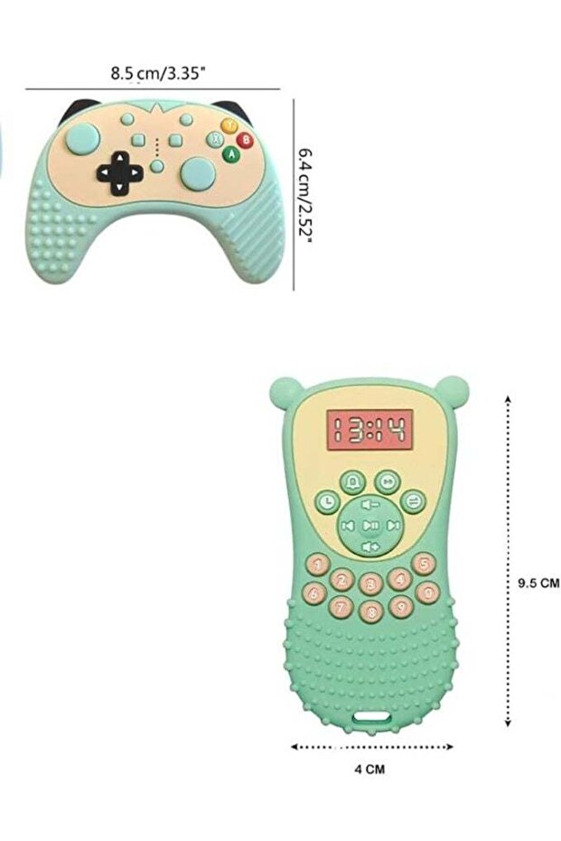 2-Piece Silicone Remote Control Teether - 2