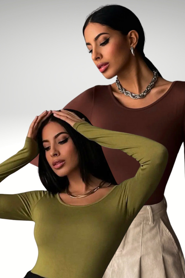 Women's Aci Coffee Oil Green Princess Collar