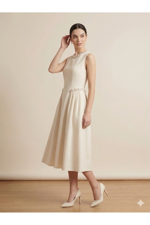 Pearl Belted Dress 6908