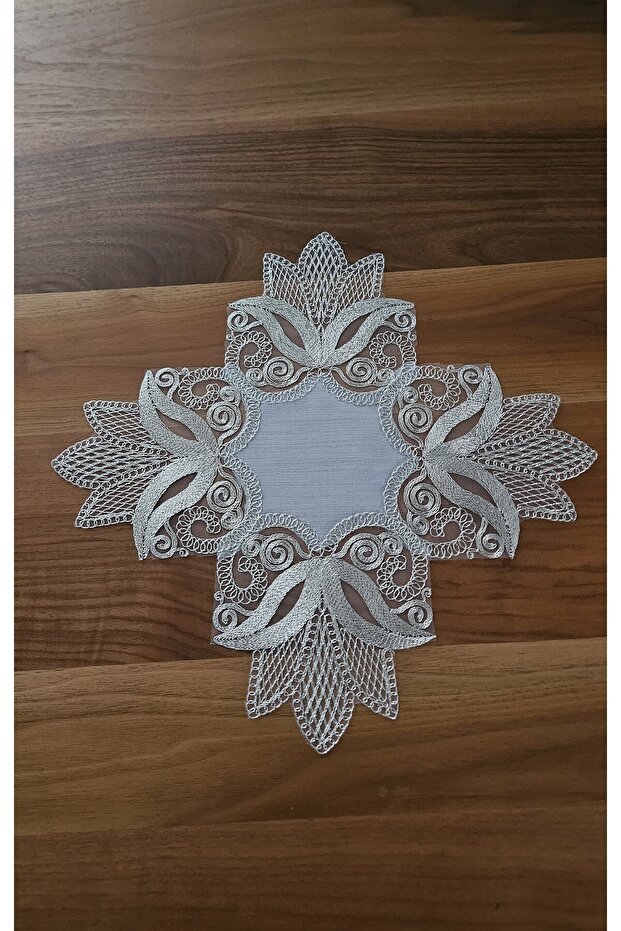 Luxury Zigon Coffee Table Cover with French Lace