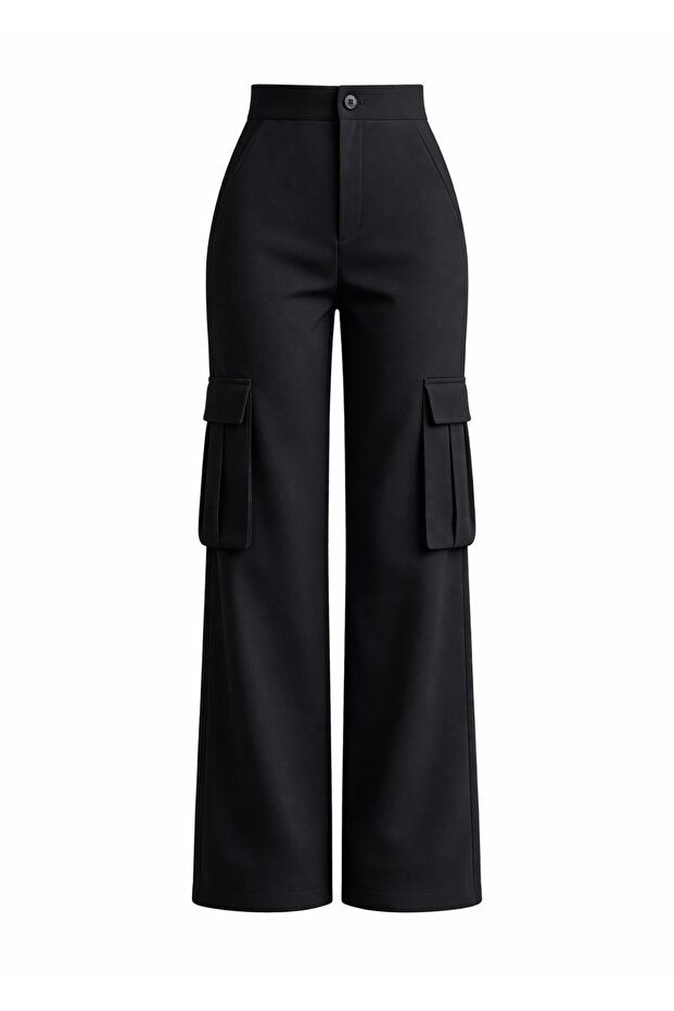 Strapless Blouse Cargo Pants Set - 7