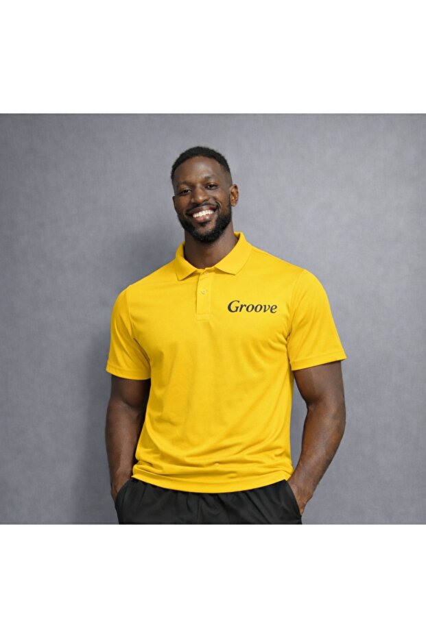 Men's Polo Neck Logo Printed T-Shirt