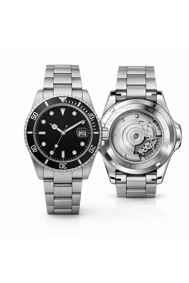 Men's Wristwatch Glass Cover Metal Calendar Stainless Non-Tarnish