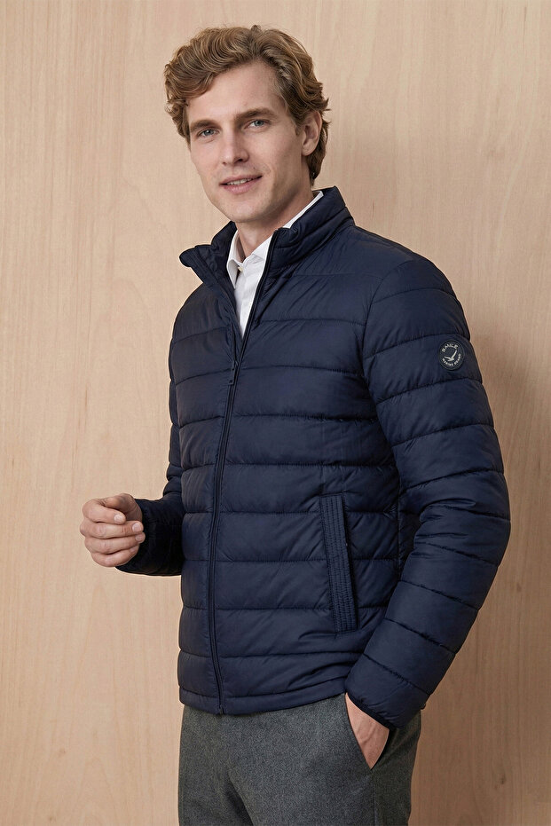 Oslo Navy Blue Inflatable Jacket - 1