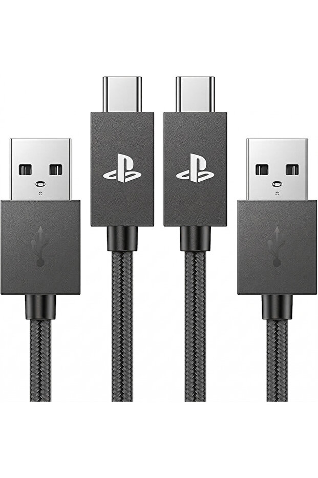 شاحن يد تحكم بلايستيشن 5 - كابل شحن سريع أصلي 3 أمبير بطول 10 أقدام/3 أمتار USB-C لأجهزة Xbox و بلايستيشن