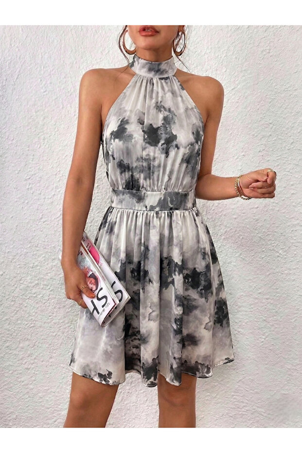 Women's Patterned Mini Dress