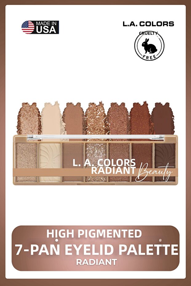 7 Color Palette - Highly Pigmented 7-Piece Eyeshadow Palette # Ces497 Radiant